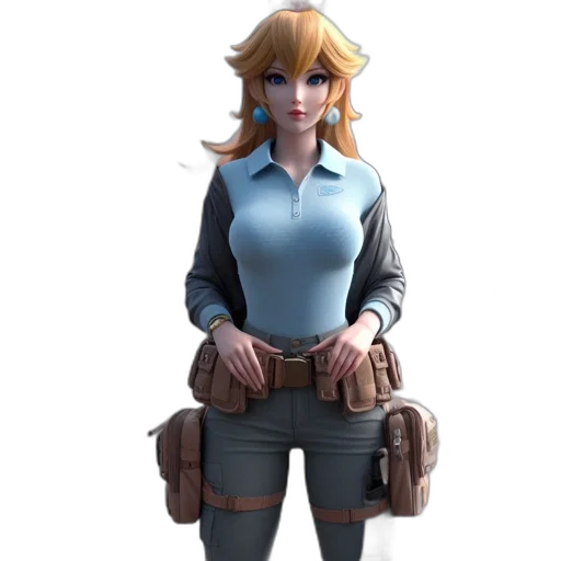 staff, jacket, weapon, robot, concept art, 3d render, fantasy art, pixel art transparent PNG cut-out