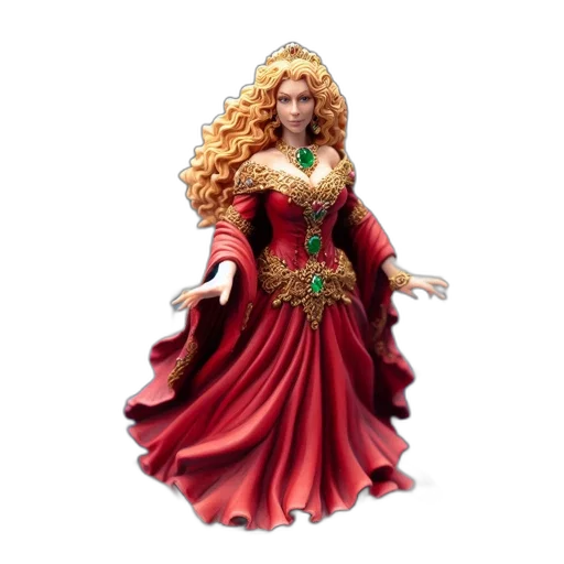 3d render, concept art, fantasy art, small, exquisitely, detailed, figurine, portrays transparent PNG cut-out