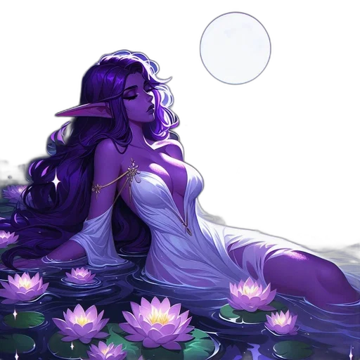 flower, dress, fantasy art, concept art, pixel art, comic book art, underwater, pastel transparent PNG cut-out