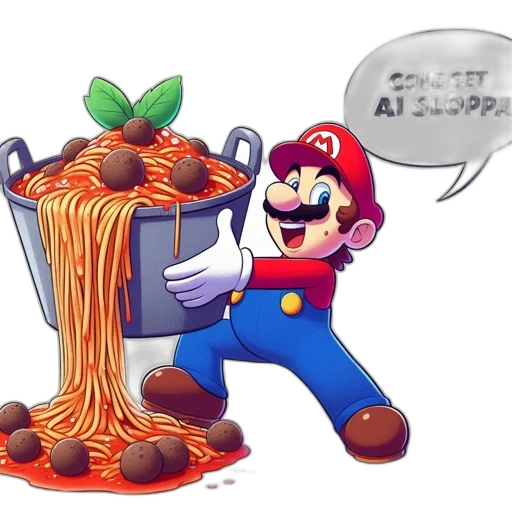 food, robot, animal, concept art, pixel art, 3d render, mario, holds transparent PNG cut-out
