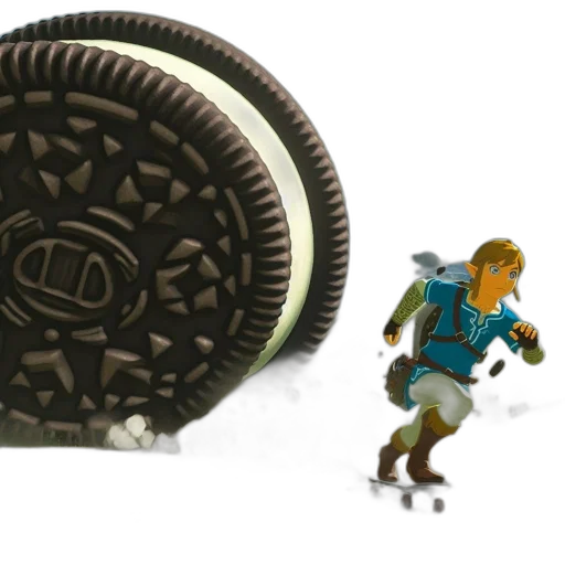 food, weapon, concept art, 3d render, whimsical, scene, link-like, figure transparent PNG cut-out