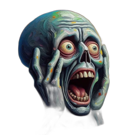 mask, face, creature, concept art, photorealistic, 3d render, fantasy art, intense transparent PNG cut-out