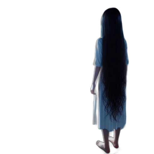 hair, dress, creature, mask, concept art, 3d render, underwater, fog transparent PNG cut-out