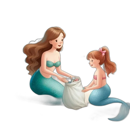 dress, concept art, pixel art, watercolor, fantasy art, underwater, beach, pastel transparent PNG cut-out