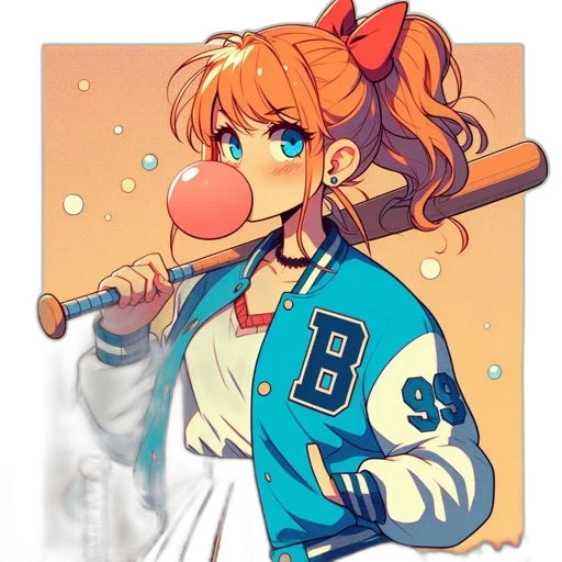 staff, weapon, umbrella, anime, cartoon, pixel art, vaporwave, blue transparent PNG cut-out