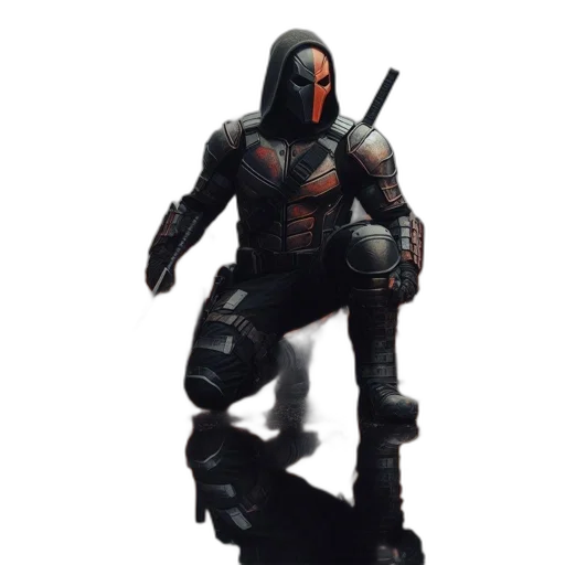 robot, weapon, creature, jacket, concept art, 3d render, cyberpunk, dark transparent PNG cut-out