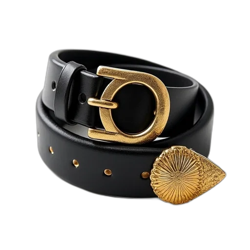 jewelry, crown, hat, close-up, image, black, leather, belt transparent PNG cut-out