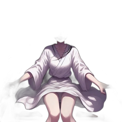 dress, staff, jacket, creature, concept art, anime, watercolor, pixel art transparent PNG cut-out