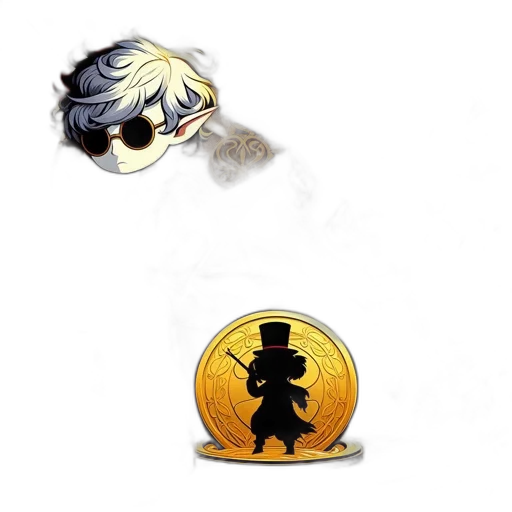 concept art, golden, two, characters, one, young, silver, hair transparent PNG cut-out