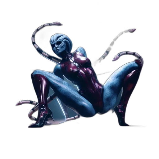 robot, creature, staff, concept art, comic book art, fantasy art, cyberpunk, dark transparent PNG cut-out