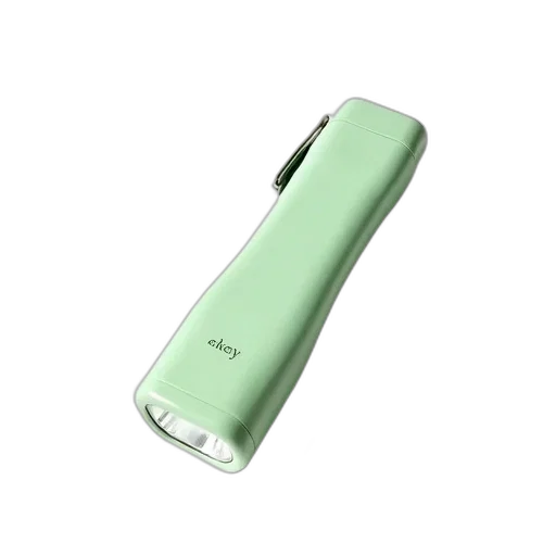 staff, weapon, 3d render, green, pastel, white, rectangular, flashlight transparent PNG cut-out