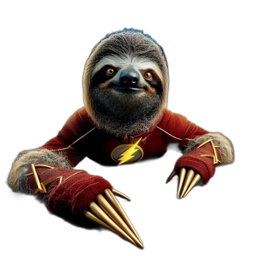 animal, creature, staff, concept art, 3d render, photorealistic, fantasy art, sloth transparent PNG cut-out