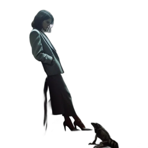 animal, staff, shoes, concept art, photorealistic, dimly, lit, parking transparent PNG cut-out