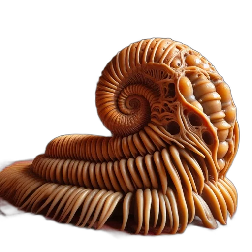 hair, food, creature, animal, 3d render, photorealistic, concept art, earth tones transparent PNG cut-out