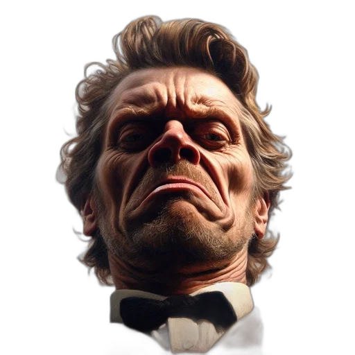 face, staff, hair, crown, photorealistic, concept art, 3d render, pixel art transparent PNG cut-out