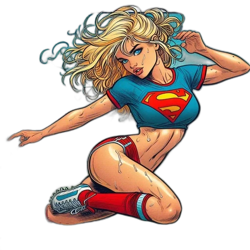 comic book art, cartoon, concept art, pixel art, animated, female, character, wearing transparent PNG cut-out