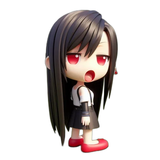 face, staff, hair, creature, pixel art, 3d render, anime, concept art transparent PNG cut-out