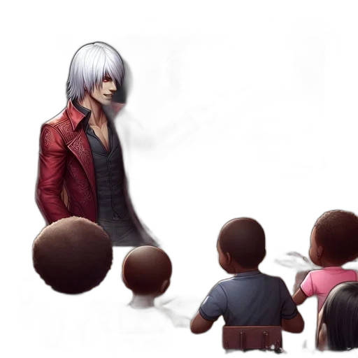 jacket, staff, creature, weapon, concept art, pixel art, anime, cartoon transparent PNG cut-out