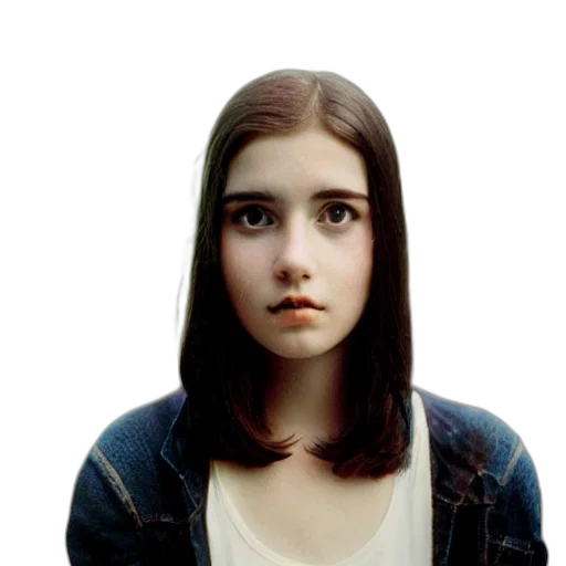 face, hair, jacket, robot transparent PNG cut-out