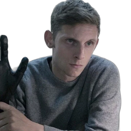 jacket, weapon, staff, outer space, person, gray, sweater, holds transparent PNG cut-out