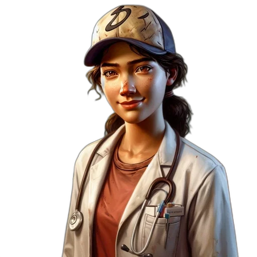 staff, hat, face, jacket, concept art, photorealistic, pixel art, cartoon transparent PNG cut-out