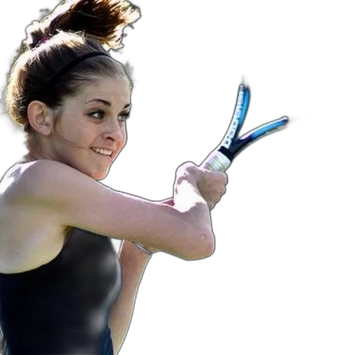 staff, female, tennis, player, action, wearing, black, outfit transparent PNG cut-out