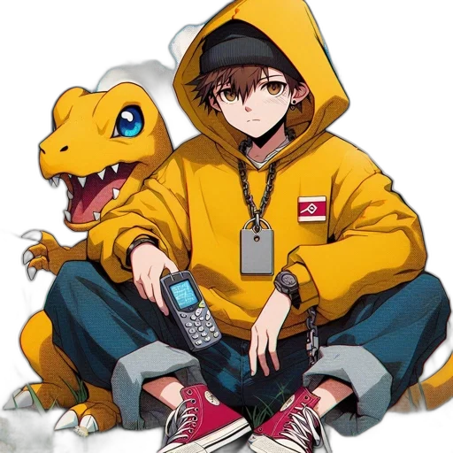dragon, jacket, creature, animal, anime, pixel art, cartoon, concept art transparent PNG cut-out