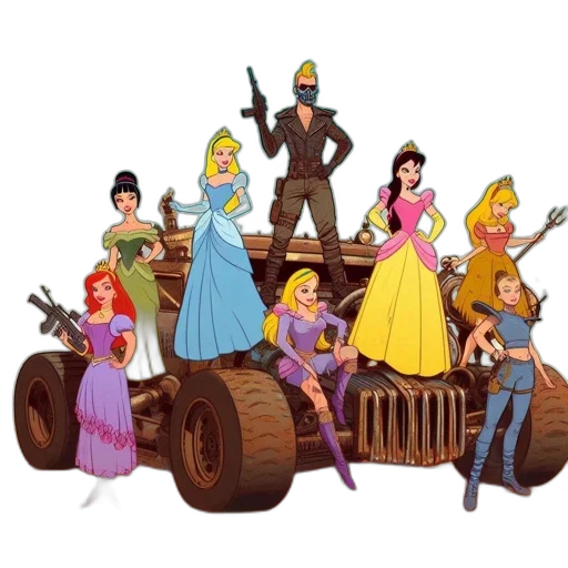 car, furniture, weapon, staff, concept art, cartoon, comic book art, animated transparent PNG cut-out
