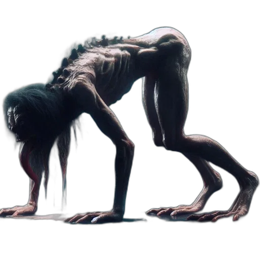 creature, animal, mask, hair, concept art, cyberpunk, 3d render, fantasy art transparent PNG cut-out