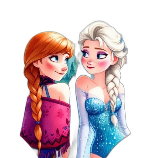 dress, cartoon, fantasy art, pixel art, concept art, snow, fire, two transparent PNG cut-out