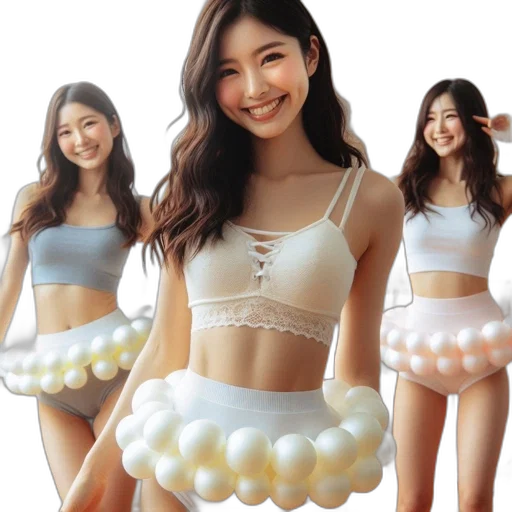 dress, 3d render, photorealistic, pastel, monochrome, three, young, women transparent PNG cut-out