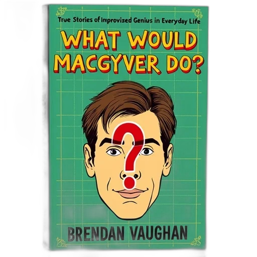 cover, book, what, would, macgyver, stylized, illustration, man transparent PNG cut-out