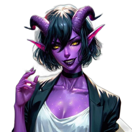 concept art, comic book art, fantasy art, pixel art, dark, unusual, character, purple transparent PNG cut-out