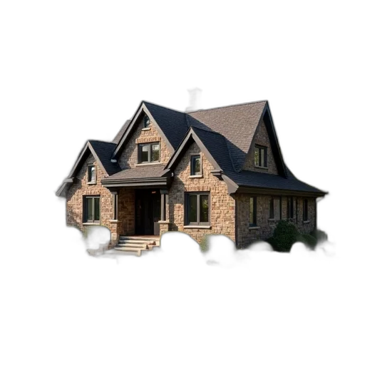 building, furniture, 3d render, photorealistic, concept art, pixel art, earth tones, dark transparent PNG cut-out
