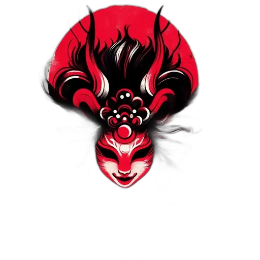 mask, crown, dragon, hair, fantasy art, concept art, pixel art, 3d render transparent PNG cut-out