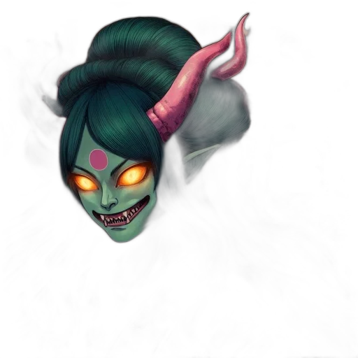mask, creature, staff, face, concept art, fantasy art, pixel art, watercolor transparent PNG cut-out