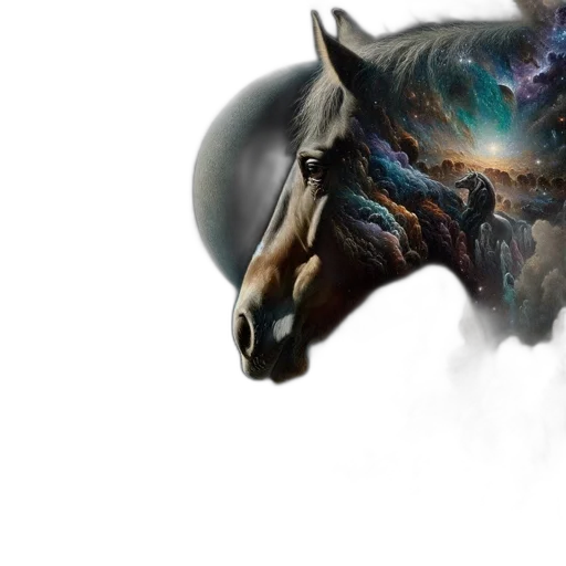 dragon, animal, mask, fantasy art, concept art, photorealistic, outer space, image transparent PNG cut-out