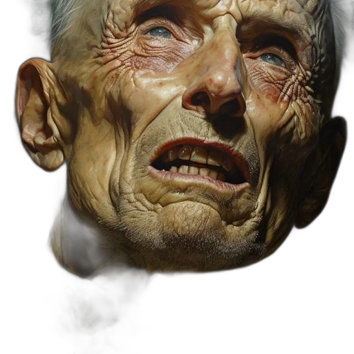 face, mask, creature, staff, photorealistic, concept art, 3d render, watercolor transparent PNG cut-out