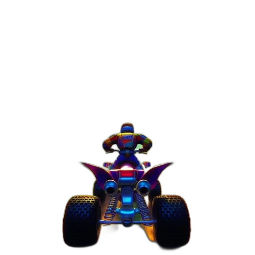robot, car, weapon, creature, pixel art, 3d render, concept art, vaporwave transparent PNG cut-out
