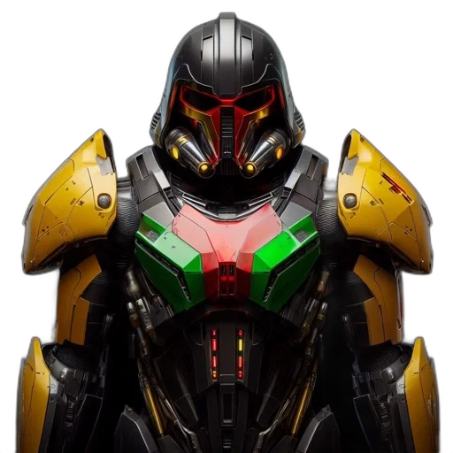 robot, mask, face, concept art, 3d render, cyberpunk, fantasy art, image transparent PNG cut-out