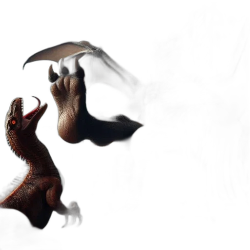 dragon, creature, animal, concept art, fantasy art, 3d render, photorealistic, fog transparent PNG cut-out