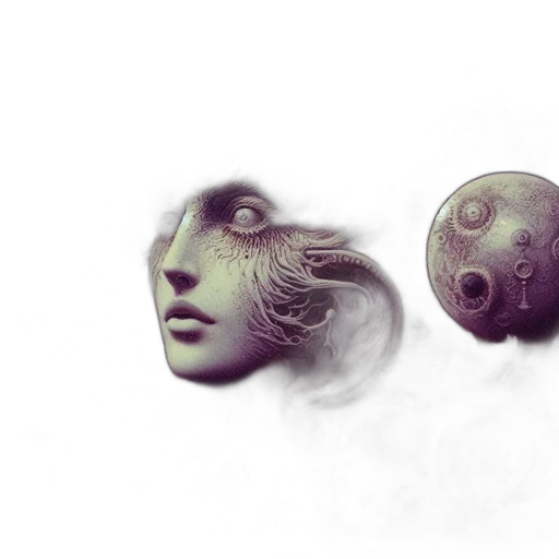 mask, face, creature, robot, fantasy art, concept art, photorealistic, 3d render transparent PNG cut-out