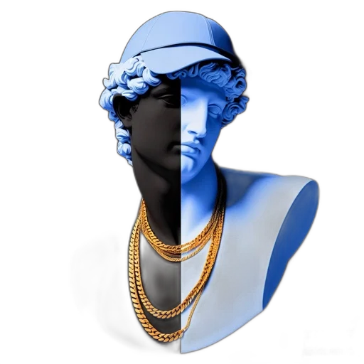 jewelry, crown, mask, face, 3d render, photorealistic, vaporwave, concept art transparent PNG cut-out
