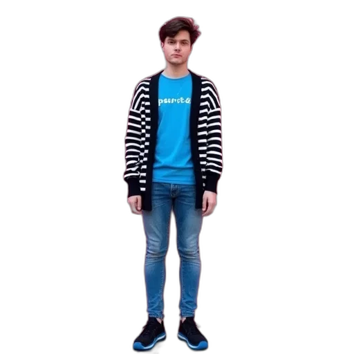 jacket, creature, shoes, robot, vaporwave, 3d render, concept art, photorealistic transparent PNG cut-out