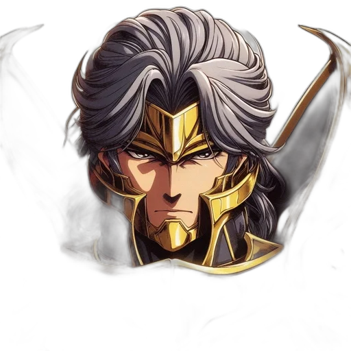 mask, sword, face, crown, fantasy art, concept art, anime, comic book art transparent PNG cut-out