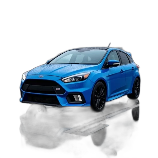 car, photorealistic, 3d render, concept art, cartoon, blue, ford, focus transparent PNG cut-out