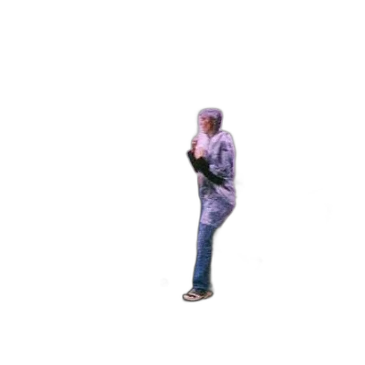 jacket, staff, robot, creature, 3d render, pixel art, vaporwave, concept art transparent PNG cut-out