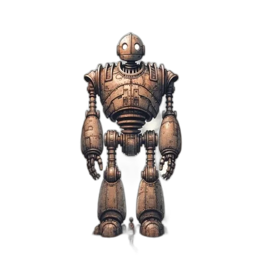 robot, creature, animal, concept art, 3d render, pixel art, fantasy art, earth tones transparent PNG cut-out