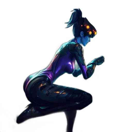 mask, robot, staff, jacket, concept art, cyberpunk, fantasy art, pixel art transparent PNG cut-out