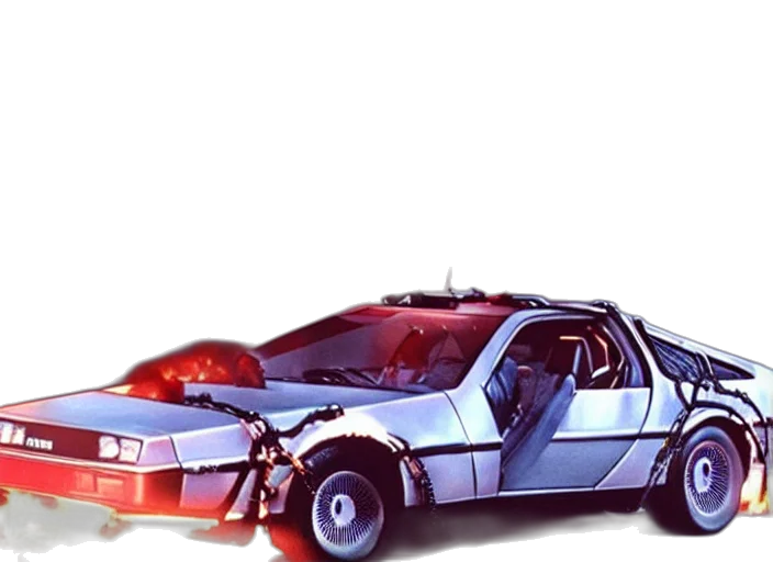 car, robot, concept art, vaporwave transparent PNG cut-out